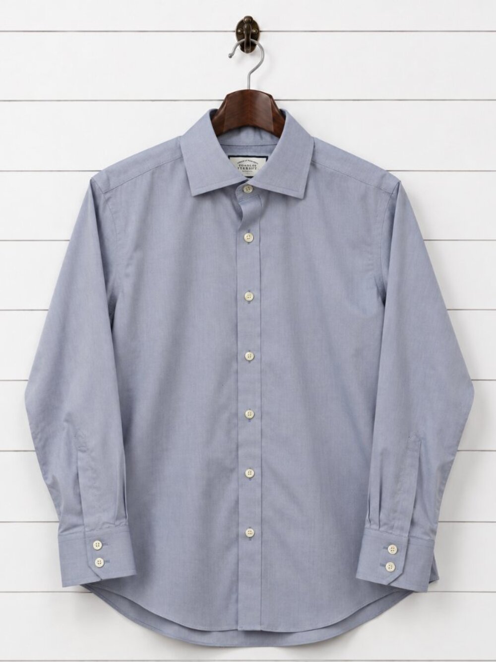 Charles Tyrwhitt Men’s Blue Extra Slim Fit Non-Iron Dress Shirt 15.5 34